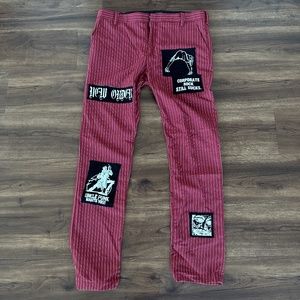 STRIPED PUNK ROCK PANTS (W33)